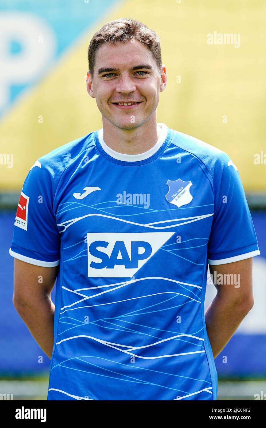 Sinsheim, Germany. 06th July, 2022. Photo session TSG Hoffenheim, team  photo and portraits, training center. Hoffenheim's Robert Skov. Credit: Uwe  Anspach/dpa/Alamy Live News Stock Photo - Alamy