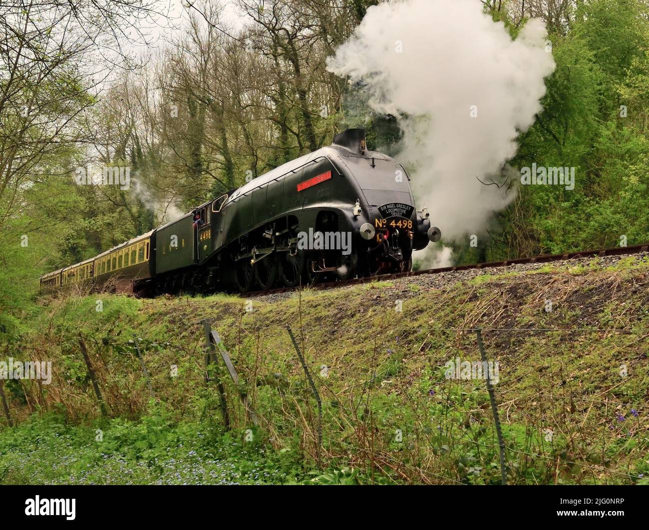 Newly overhauled LNER Class A4 Pacific No 4498 Sir Nigel Gresley at the ...