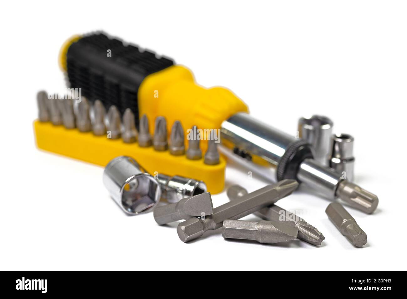 Various screwdriver bits and sockets Stock Photo Alamy