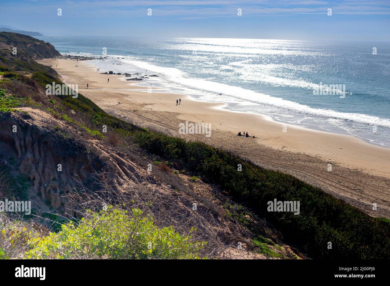 View of southern Californian coastline from Observation point Crystal Cove state park near Pelican Hill near Newport Beach California USA Stock Photo