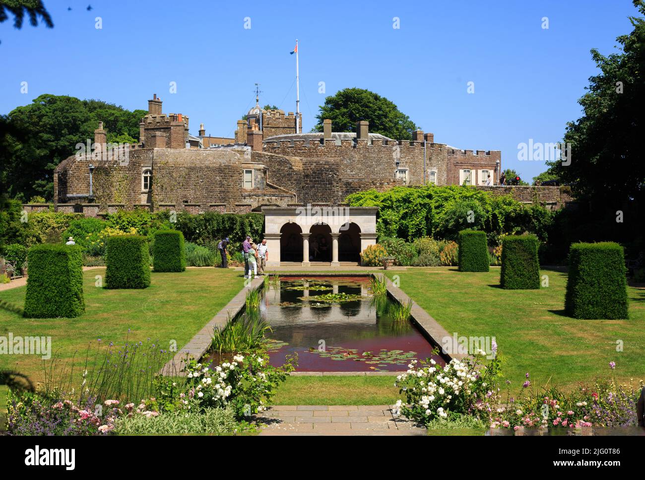 Walmer Castle, June 2022.  Walmer Castle is an artillery fort originally constructed by Henry VIII in Walmer, Kent, between 1539 and 1540, it is now r Stock Photo