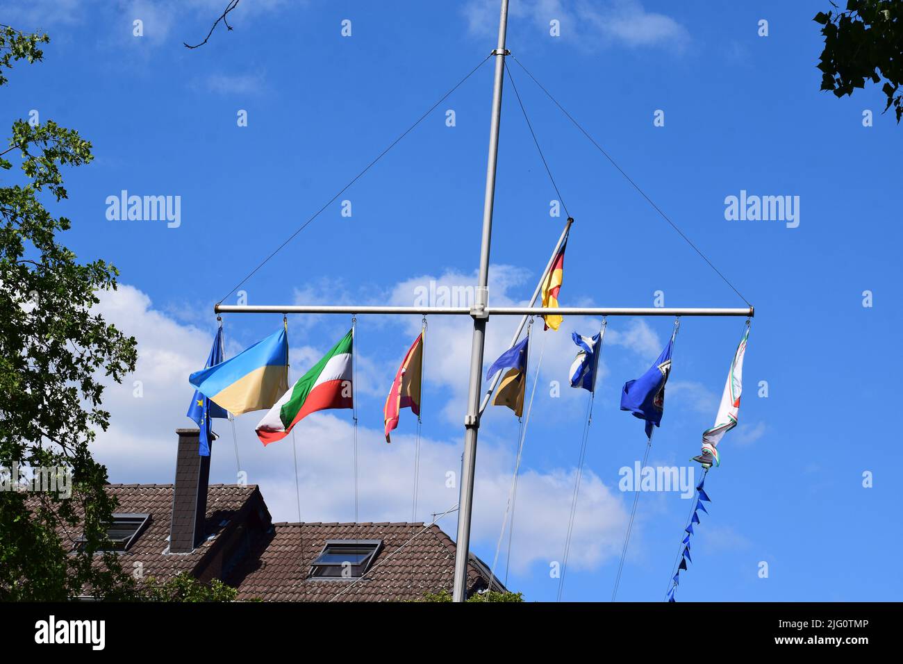 flags in the wind Stock Photo - Alamy