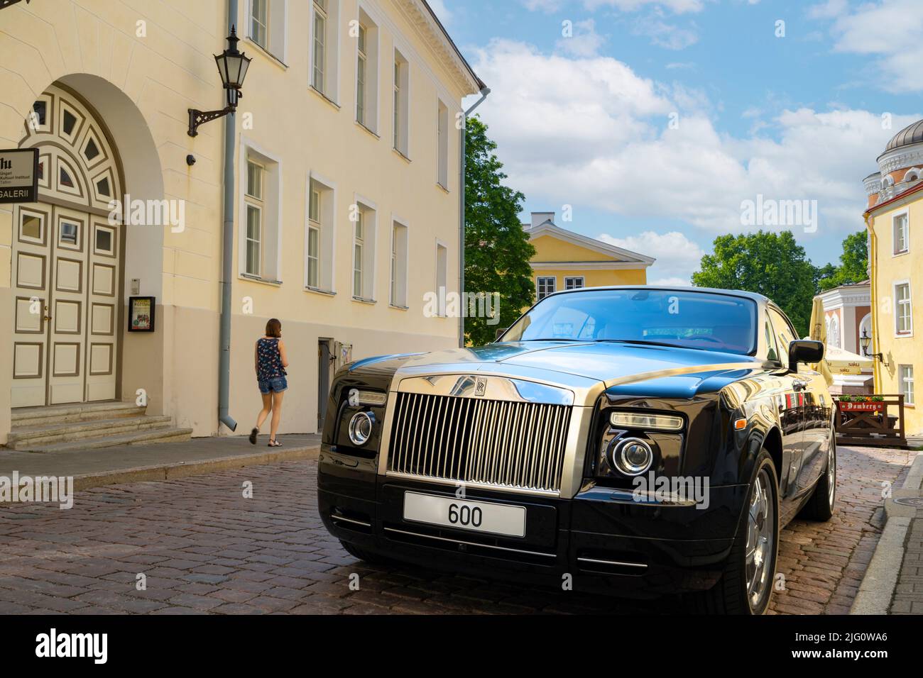 Tallinn, Estonia. July 2022.  a Rolls Royce car on a downtown street Stock Photo