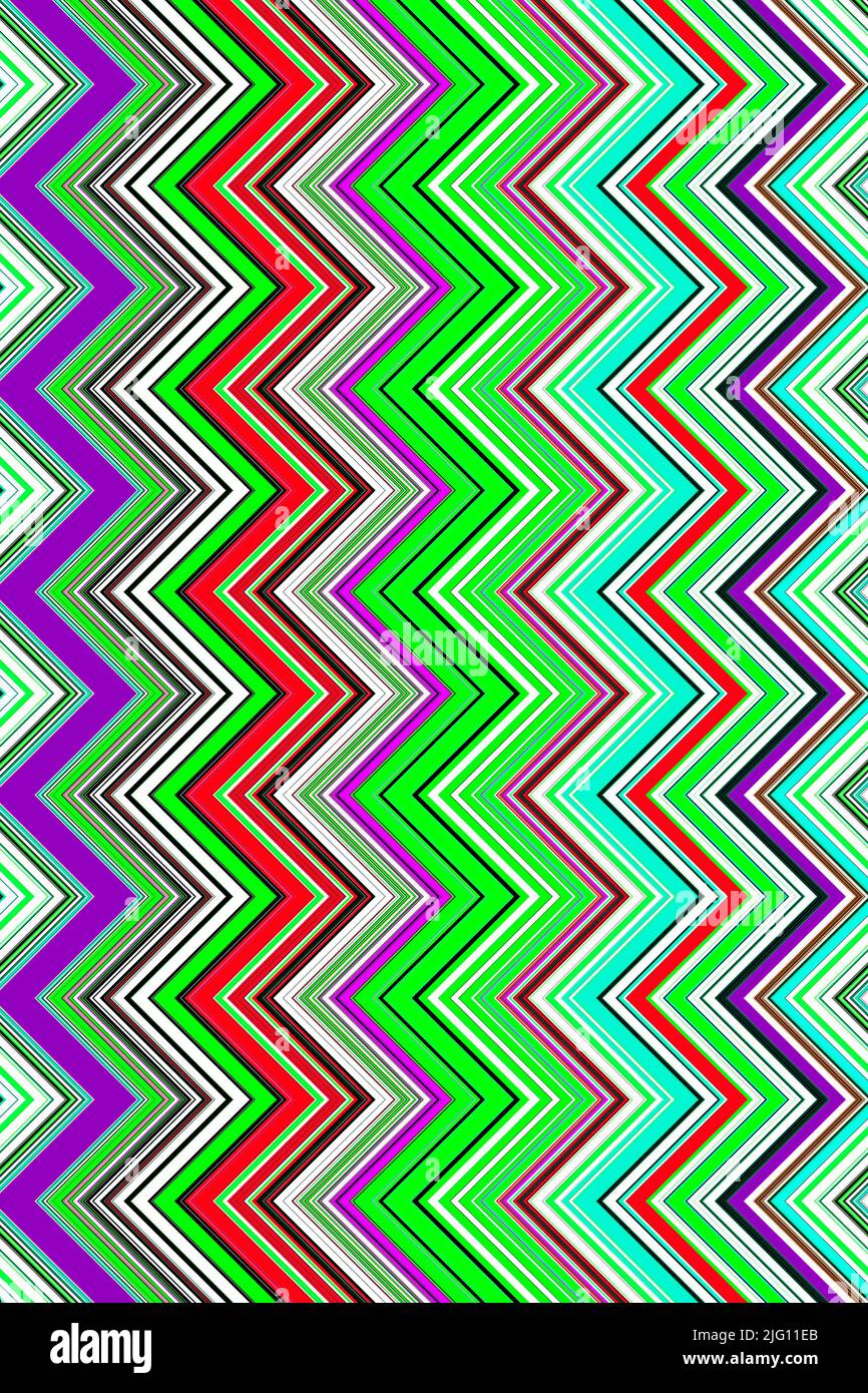 Abstract and contemporary digital art zigzag design Stock Photo Alamy