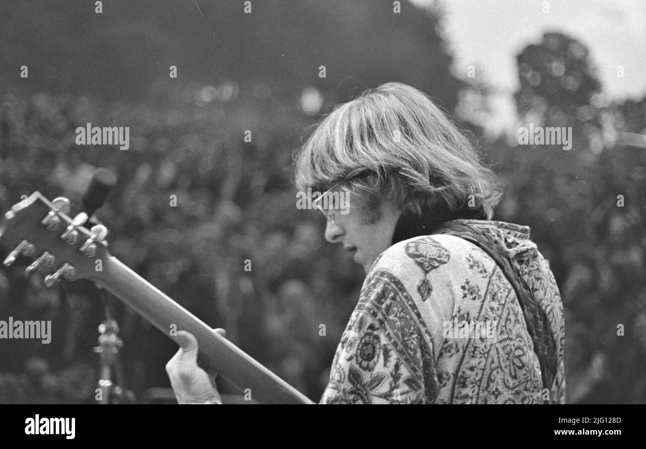 JEFFERSON AIRPLANE at the Bath Festival, England, June 1970, when torrential rain caused the gig to be abandoned. Stock Photo