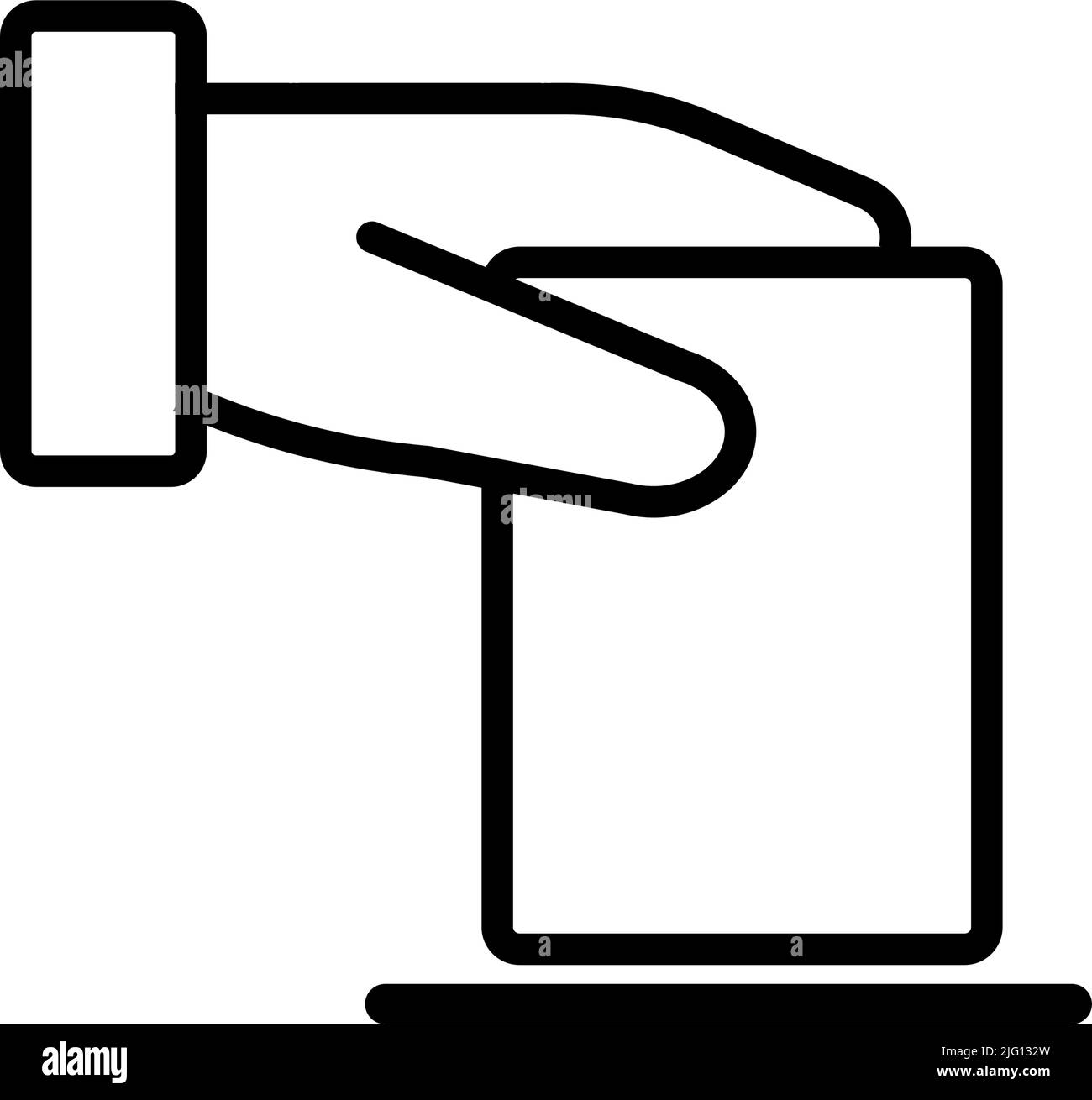 The hand that vote the ballot. Editable vector Stock Vector Image & Art ...