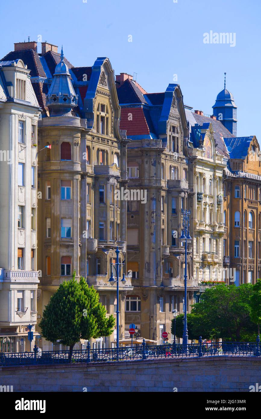 Hungary, Budapest, Fővám Tér, historic architecture, Stock Photo