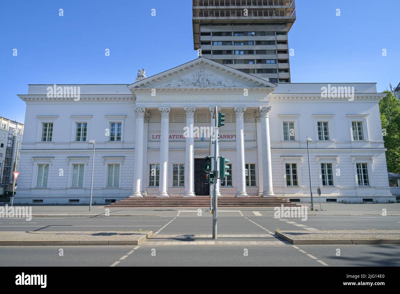 Literaturhaus Frankfurt, Gebäude Alte Stadtbibliothek, Schöne Aussicht, Frankfurt am Main, Hessen, Deutschland Stock Photo