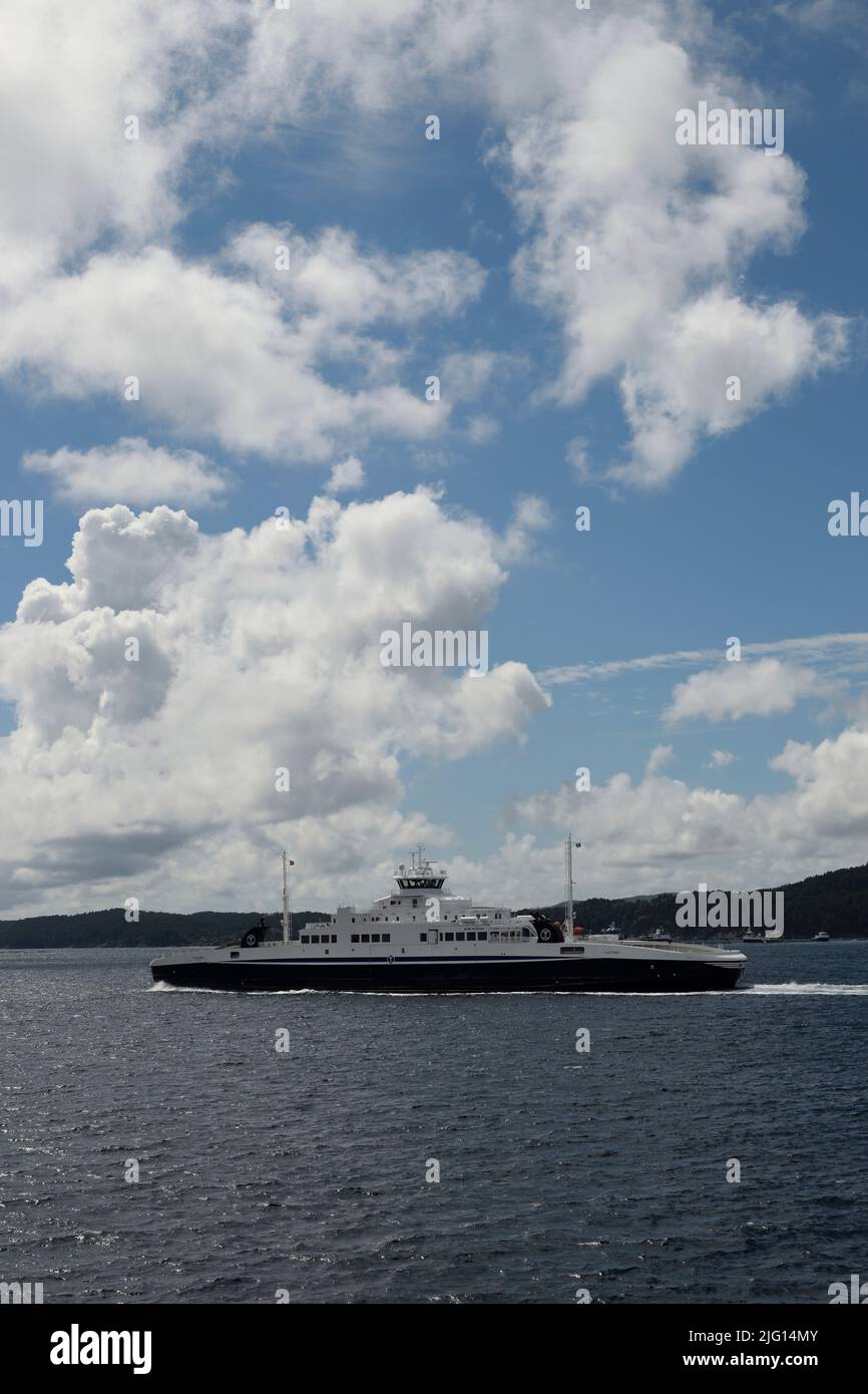 Passenger;Ro-Ro;Ship;Huftarøy;IMO;9825805; Stock Photo