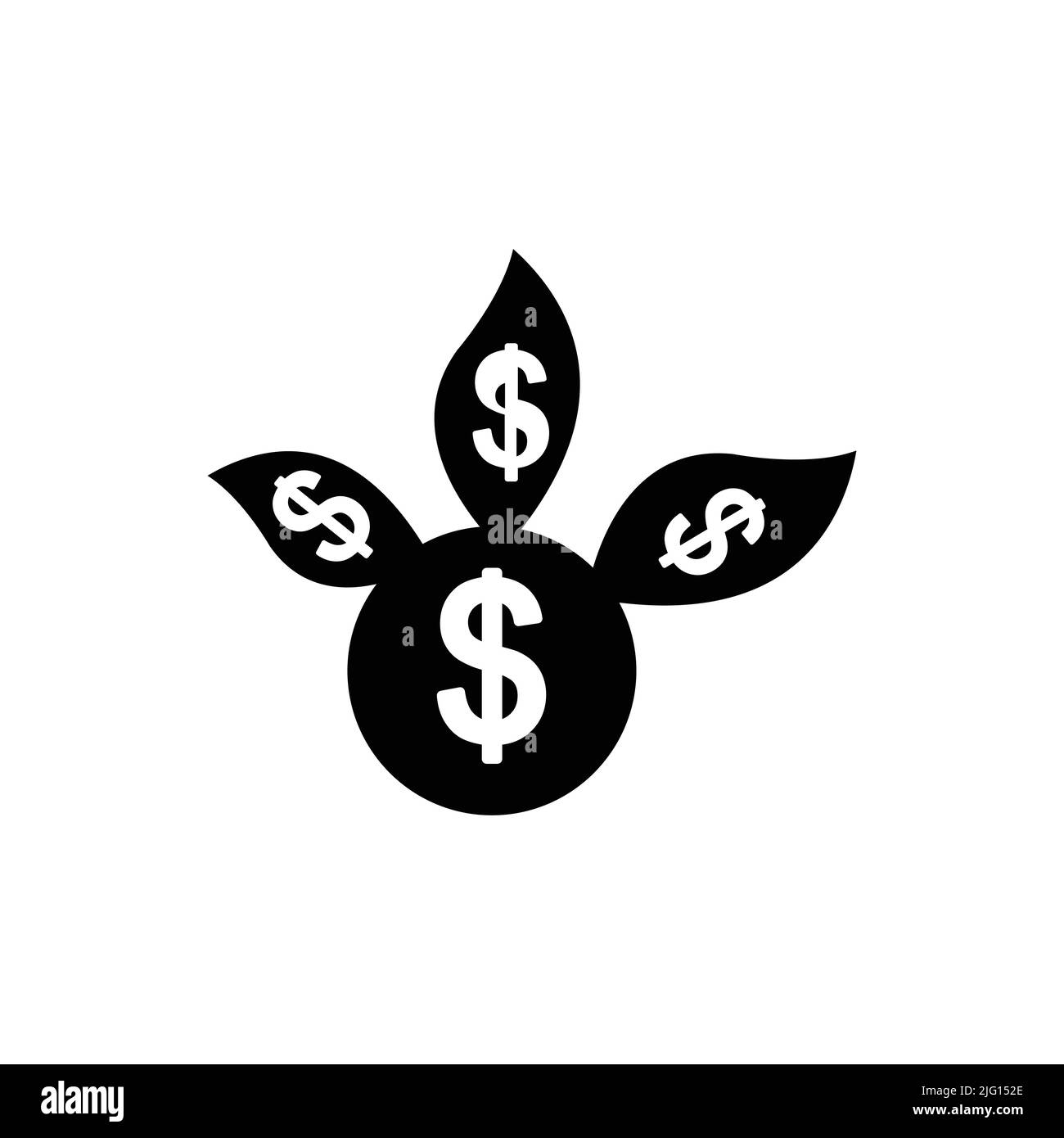 Interest icon and dollar. Suitable for entrepreneur icon, business. Solid icon style, glyph. Simple design editable Stock Vector