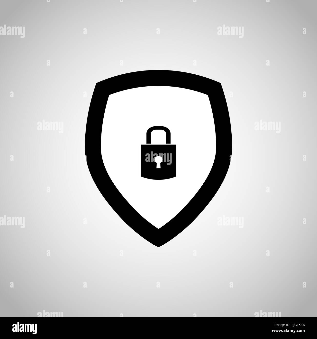Abstract security vector icon illustration. Shield security Stock Vector