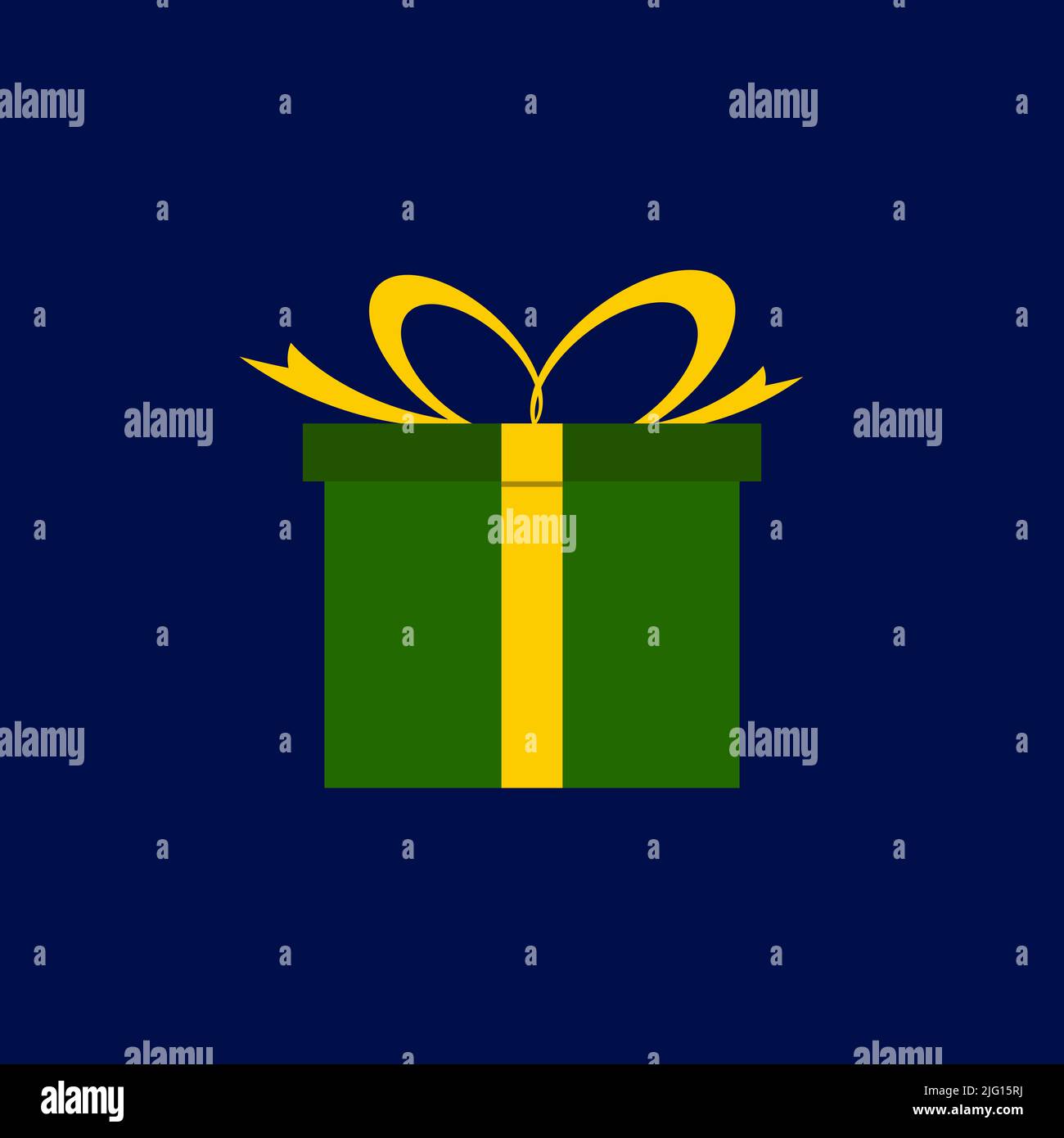 gift box icon vector illustration. Vector gift in flat style Stock Vector