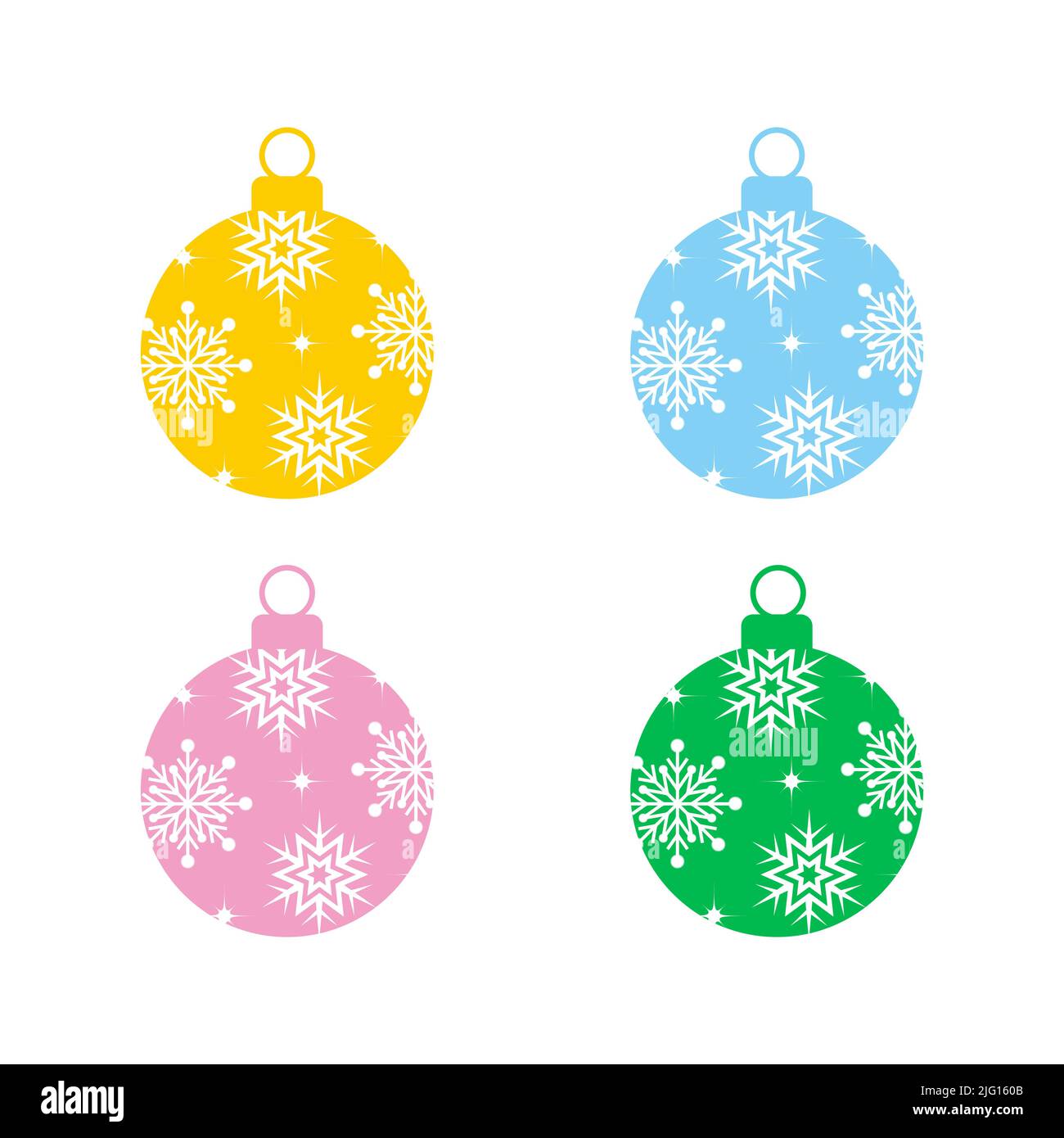 Christmas balls icon vector illustration on white background Stock Vector