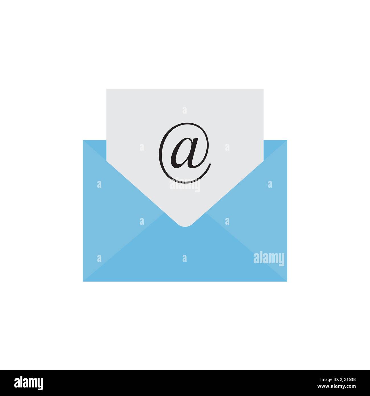 Email icon. Mail envelope icon isolated on white background. Vector illustration Stock Vector