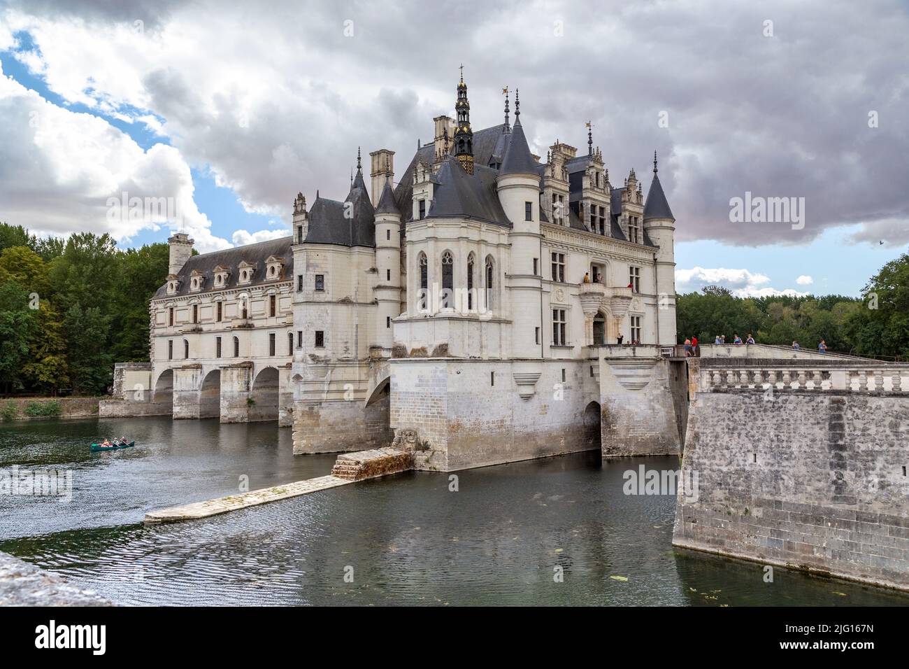 CHENONCEAU, FRANCE - SEPTEMBER 7, 2019: This is the Renaissance Chenonceau Castle on the Cher River in the Loire Valley, which has the popular name of Stock Photo