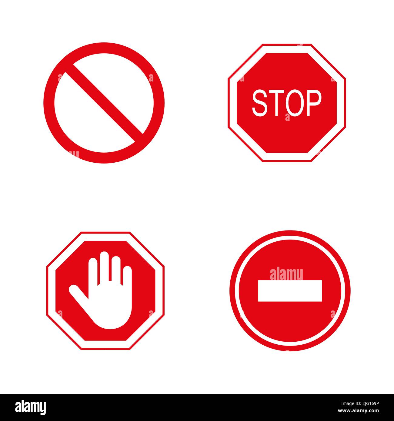 Stop signs vector icon isolated on white background Stock Vector