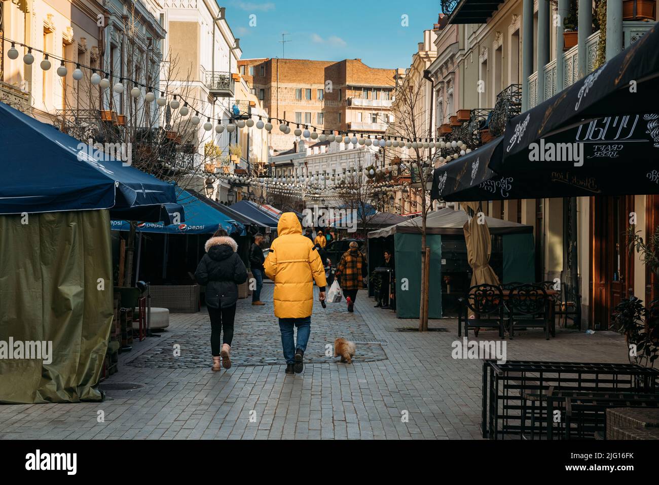 Tbilisi, March 28, 2022 View Of David Agmashenebeli Avenue