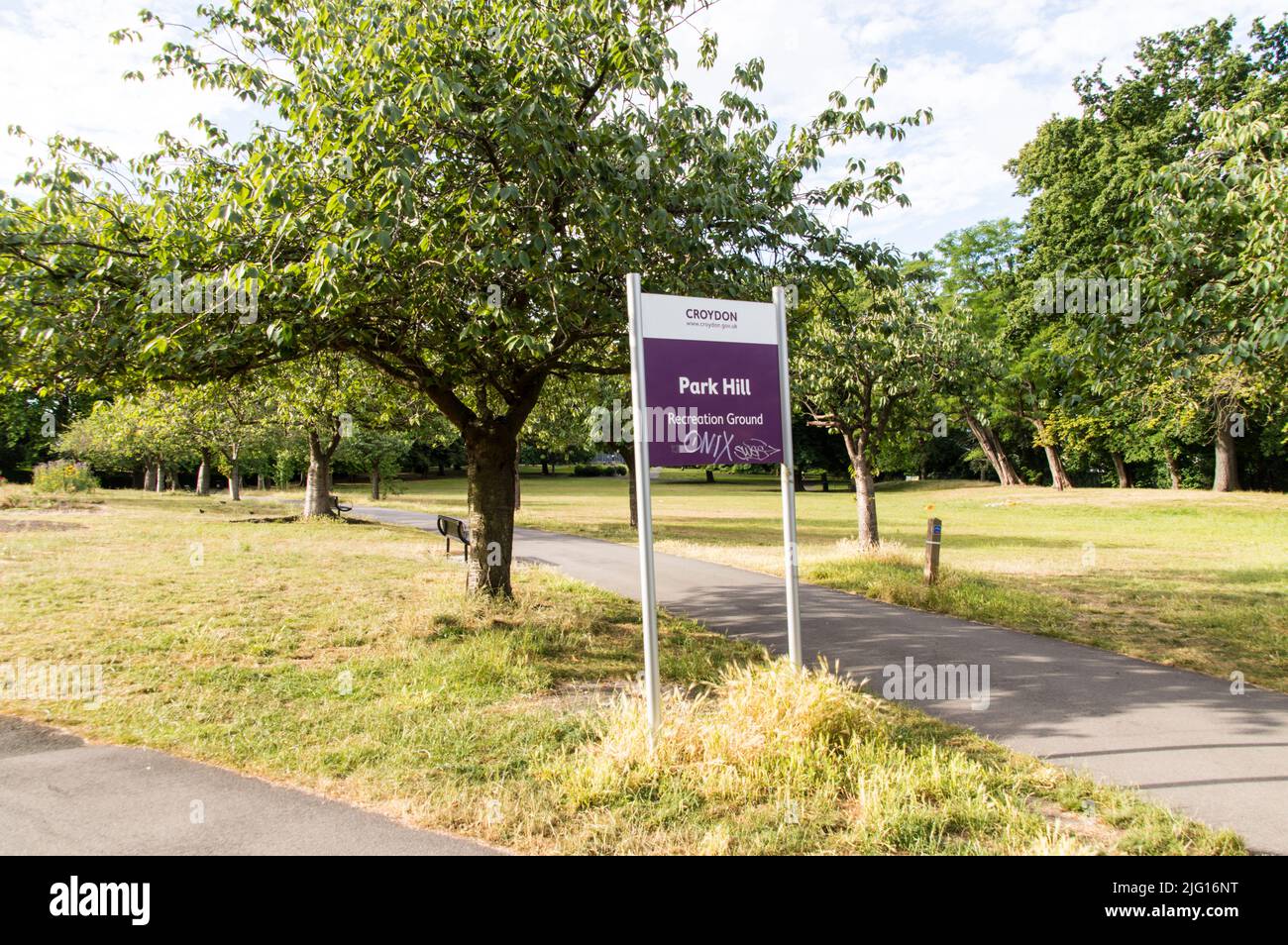 Croydon park hill park entrance Stock Photo Alamy