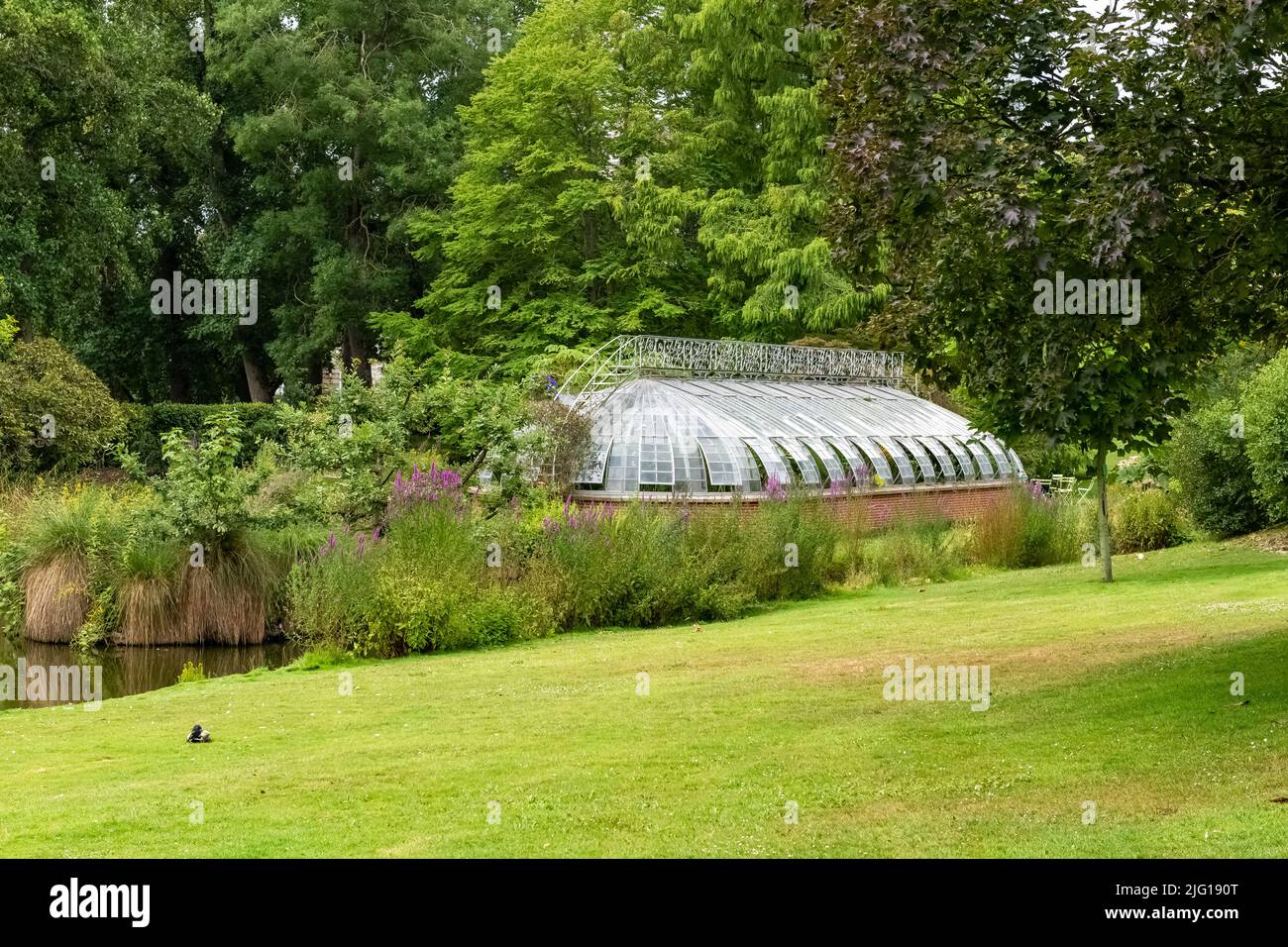 Nantes in France, greenhouse in the Jardin des Plantes, a garden in the