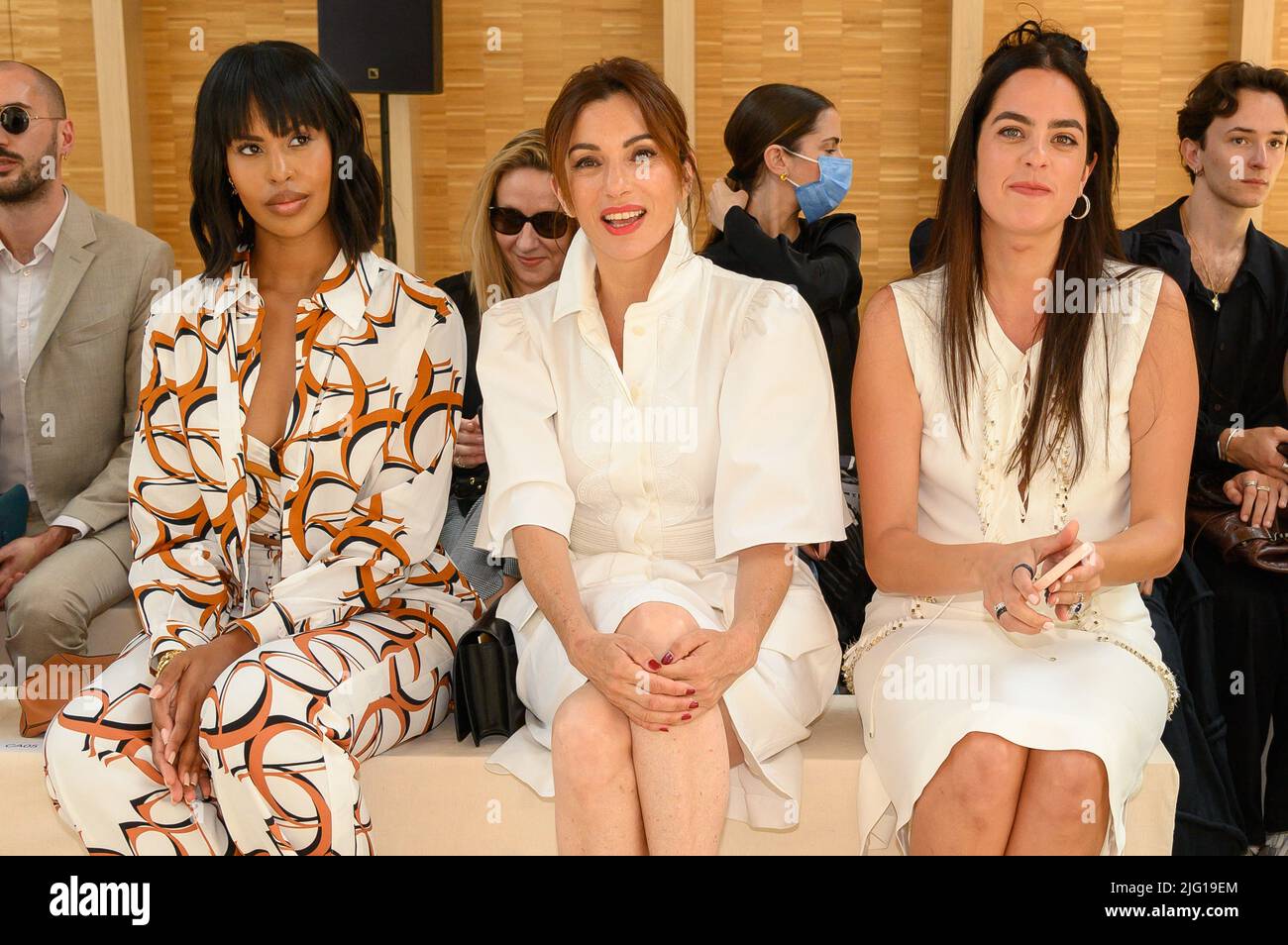 Sabrina Elba, Aure Atika and Anouchka Delon attend the Elie Saab Haute