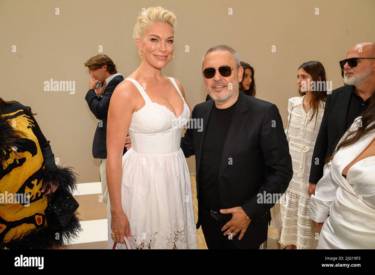 Hannah Waddingham and Elie Saab attend the Elie Saab Haute Couture Fall