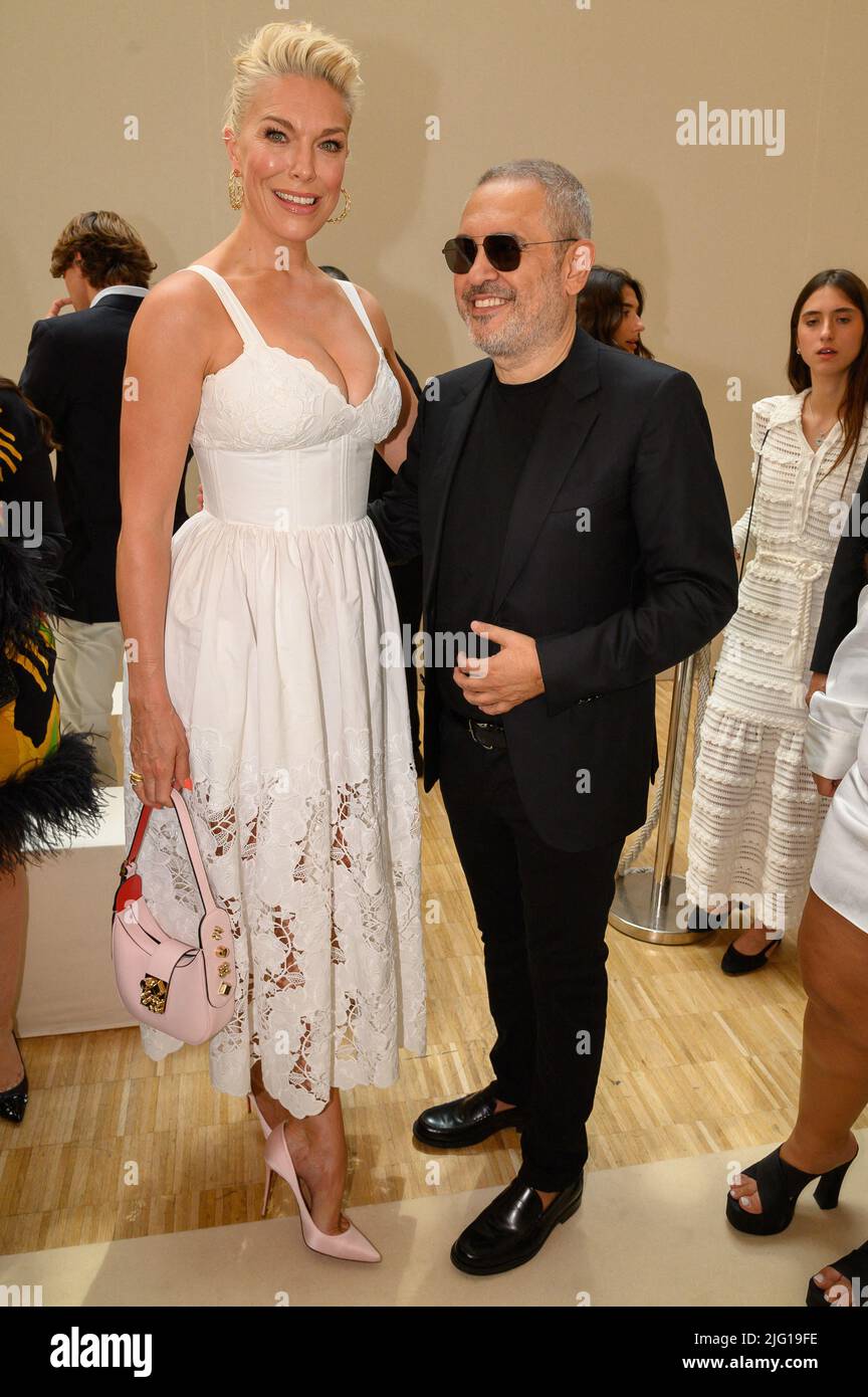 Hannah Waddingham and Elie Saab attend the Elie Saab Haute Couture Fall