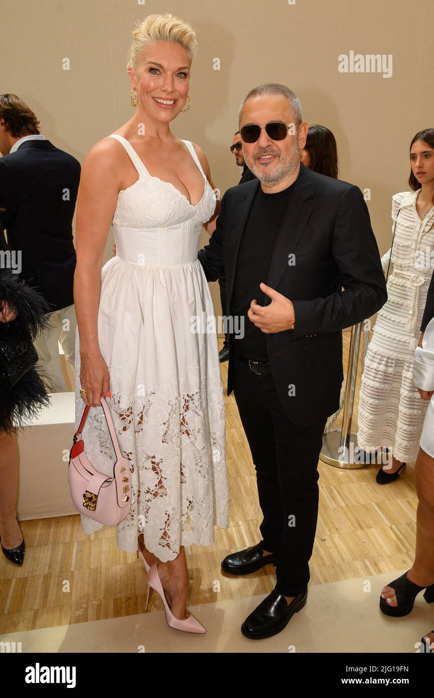 Hannah Waddingham and Elie Saab attend the Elie Saab Haute Couture Fall