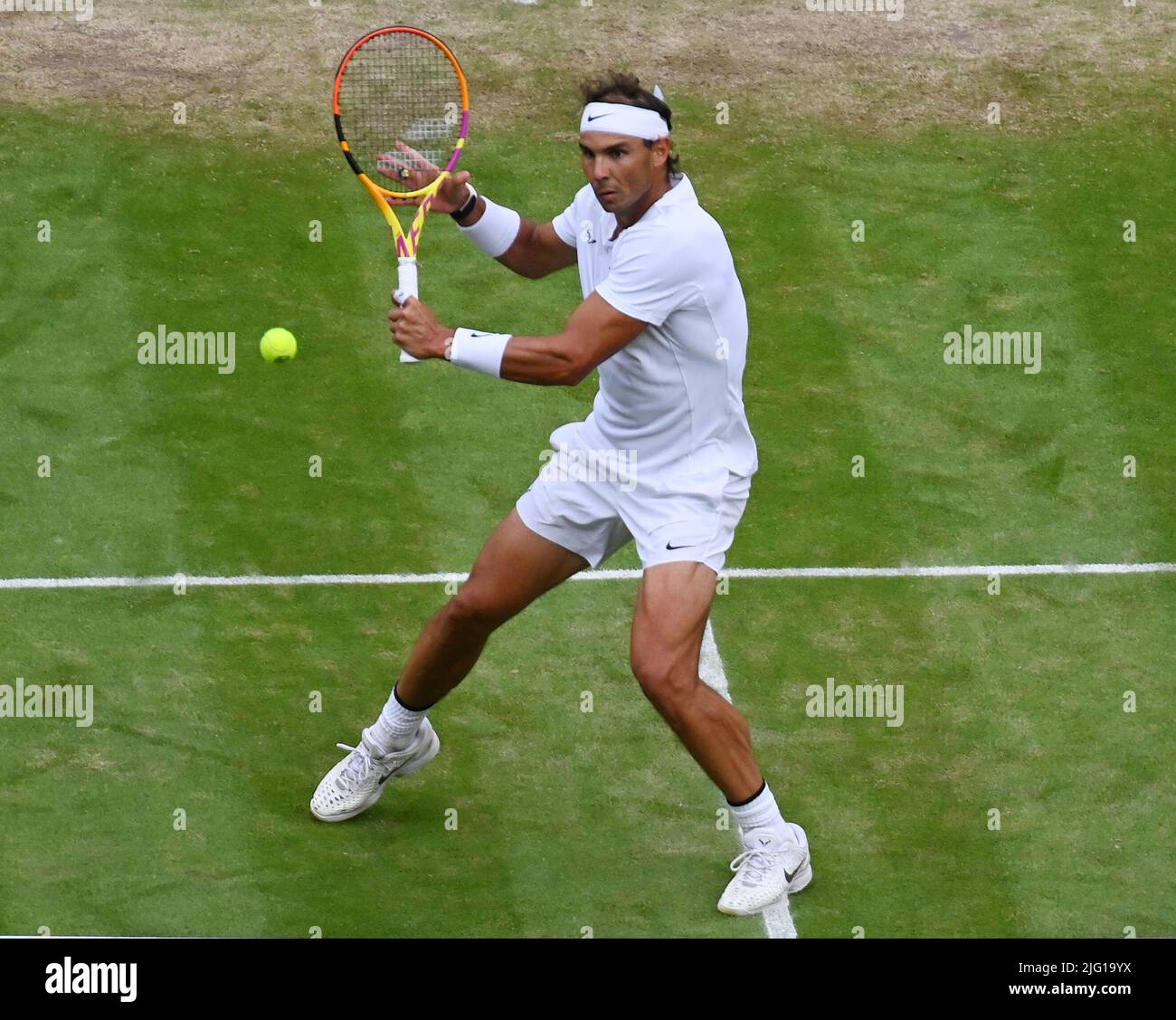 Taylor fritz in action at wimbledon hires stock photography and images