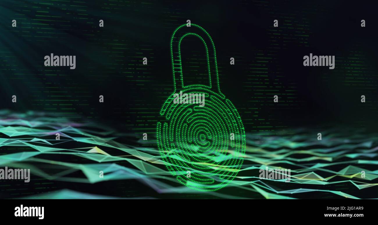 Security padlock icon against black background Stock Photo - Alamy