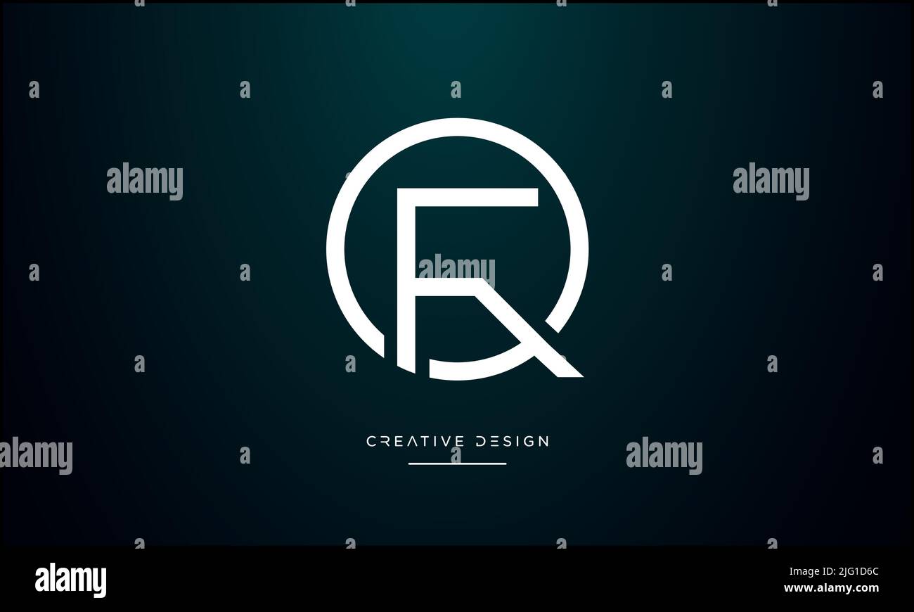 Alphabet Letters QF FQ Q Or F Abstract Icon Logo Stock Vector Image