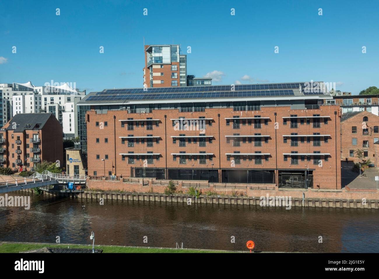 The Canal & River Trust offices in Fearns Wharf, Leeds, Yorkshire, UK. Stock Photo