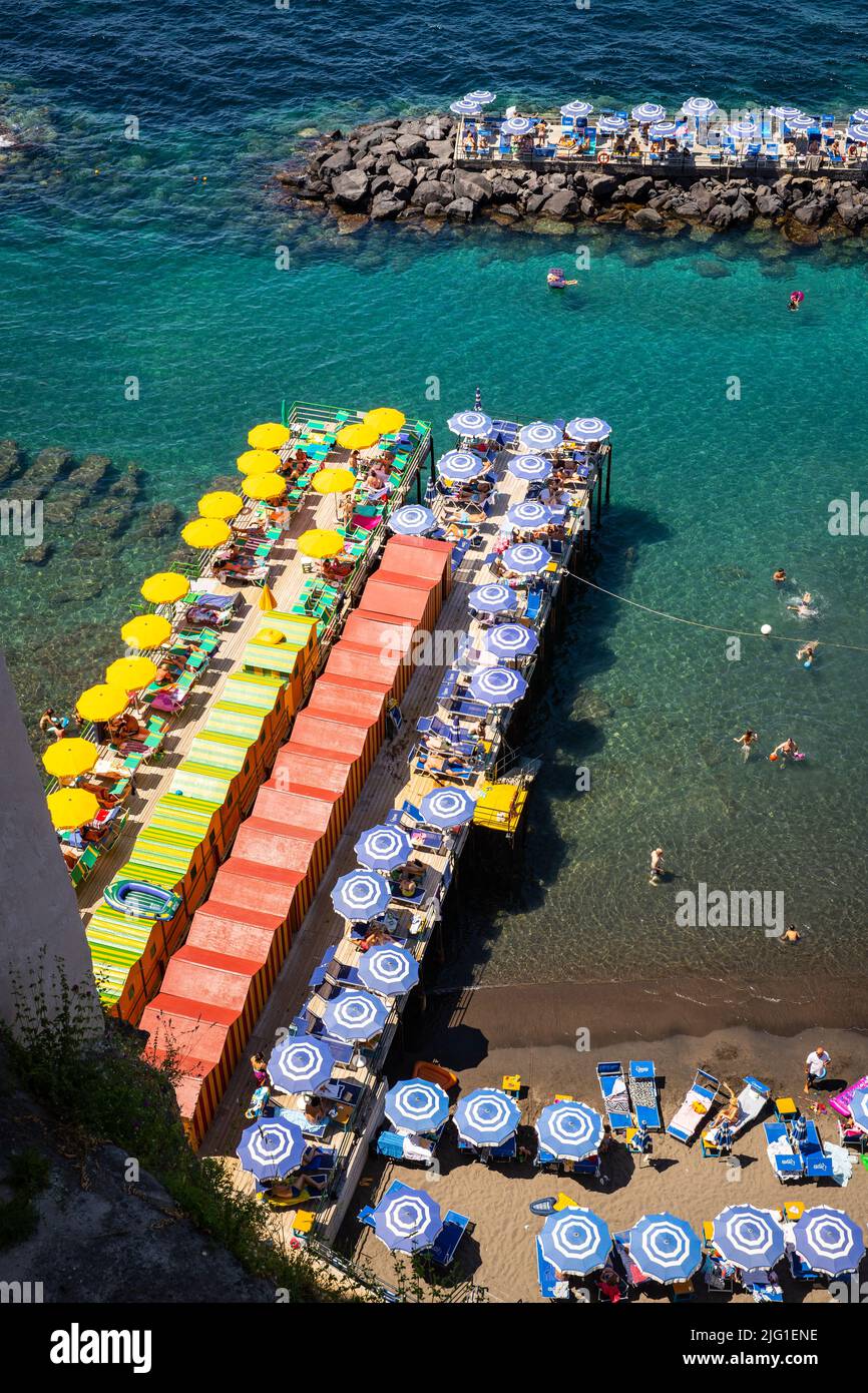 View of the beach in Sorrento Stock Photo