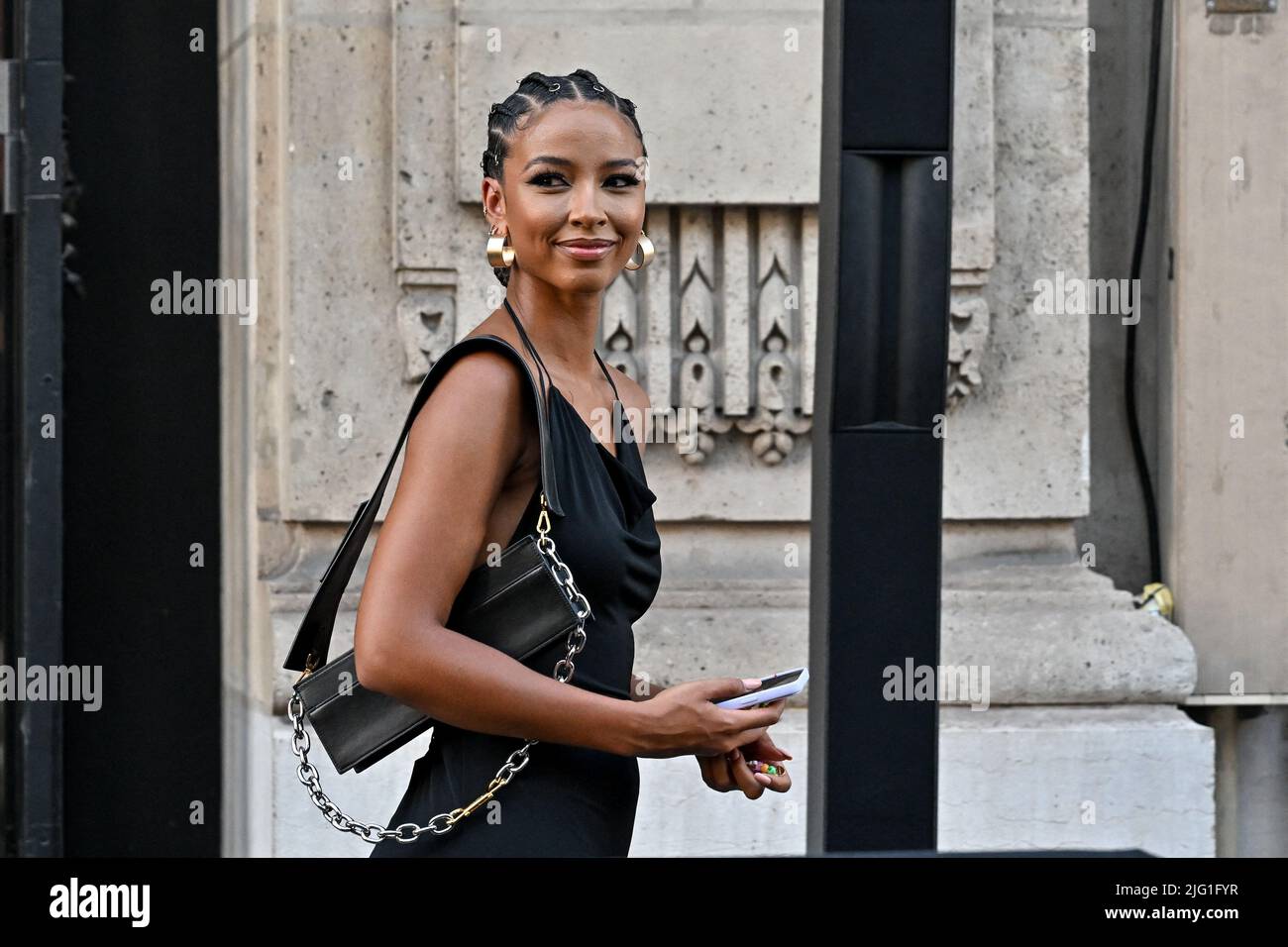 Flora Coquerel attending the Jean Paul Gaultier x Olivier Rousteing