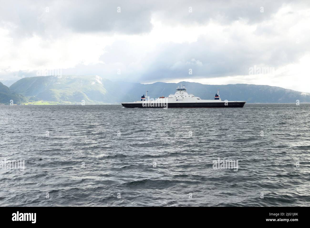 IMO;9419216;Oppedal;ro-ro;passenger;ship;ferry;Noruega;النرويج;挪威;挪威;Noorwegen;Norja;Norvège;Norwegen;ノルウェー;Norwegia;Норвегия;Norway;Norge;Noreg;Norga Stock Photo