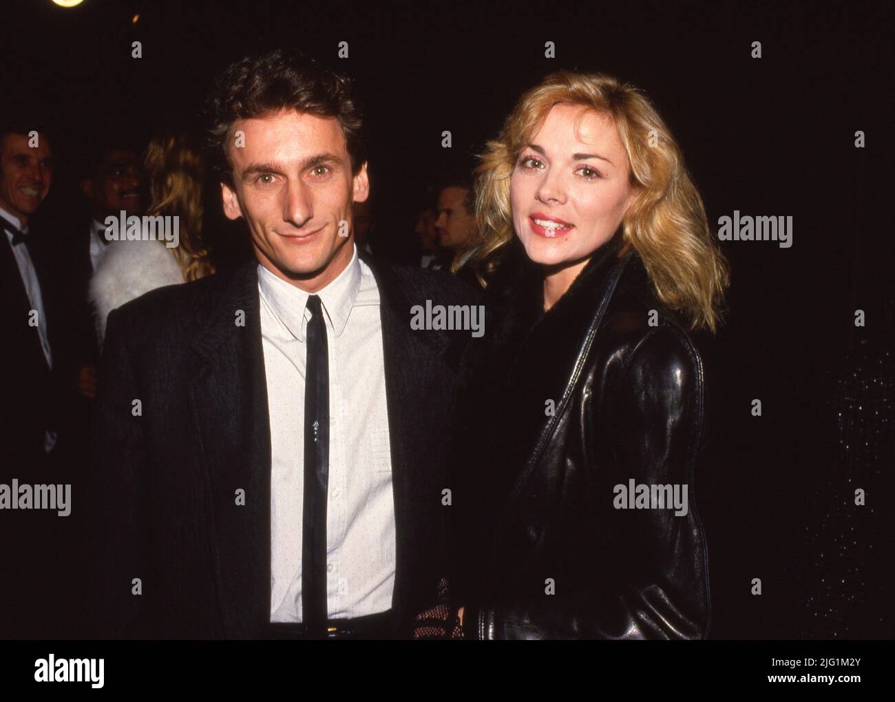 Kim Cattrall and Andre J. Lyson at the Smithsonian's 'Hollywood: Legends & Reality' Opening Night Exhibition & Cocktail Reception on December 3, 1987 at the Natural History Museum of Los Angeles. Credit: Ralph Dominguez/MediaPunch Stock Photo