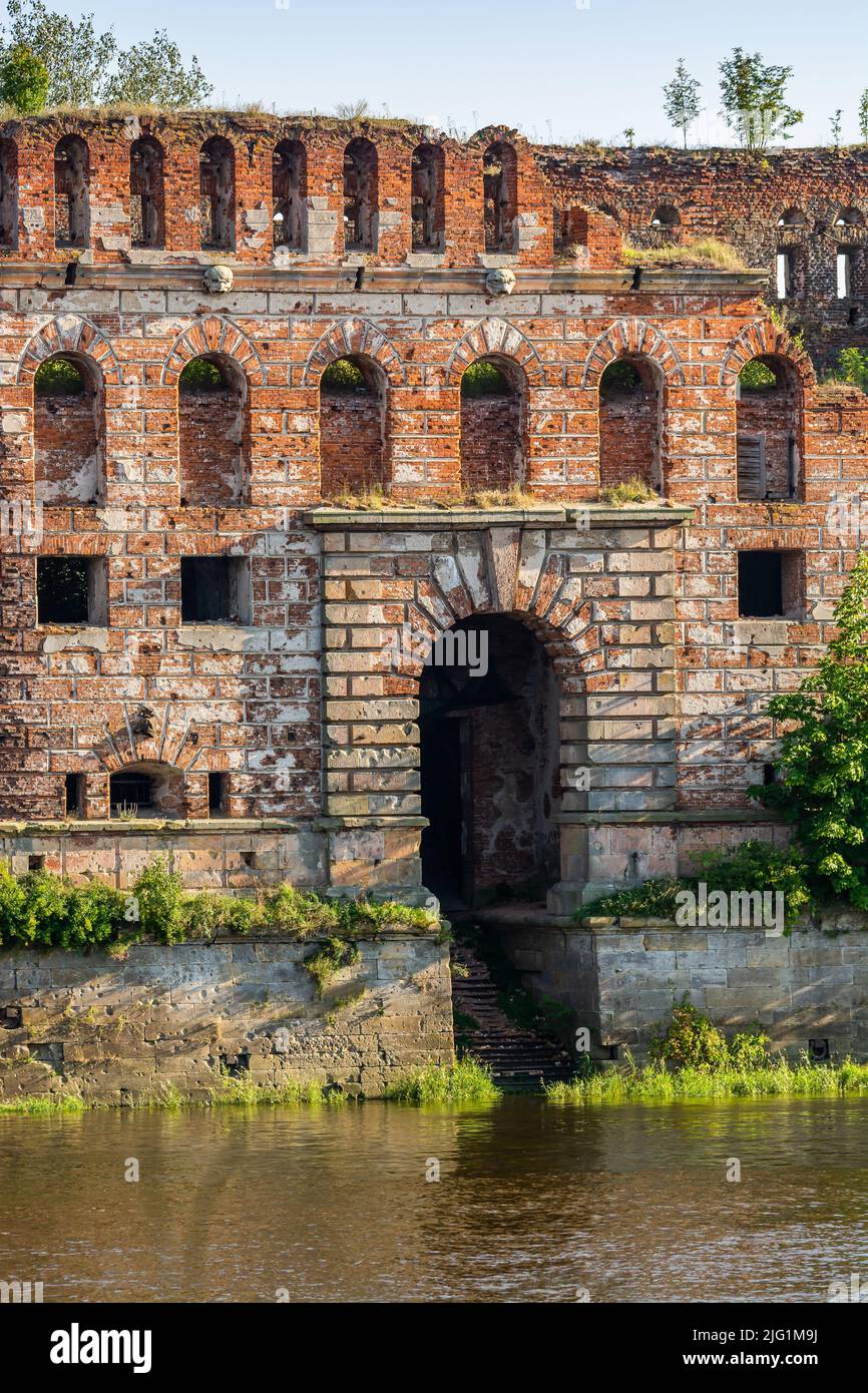 Nowy Dwor Mazowiecki, Poland - August 12, 2021. Granary of the Modlin Fortress in Summer Stock Photo