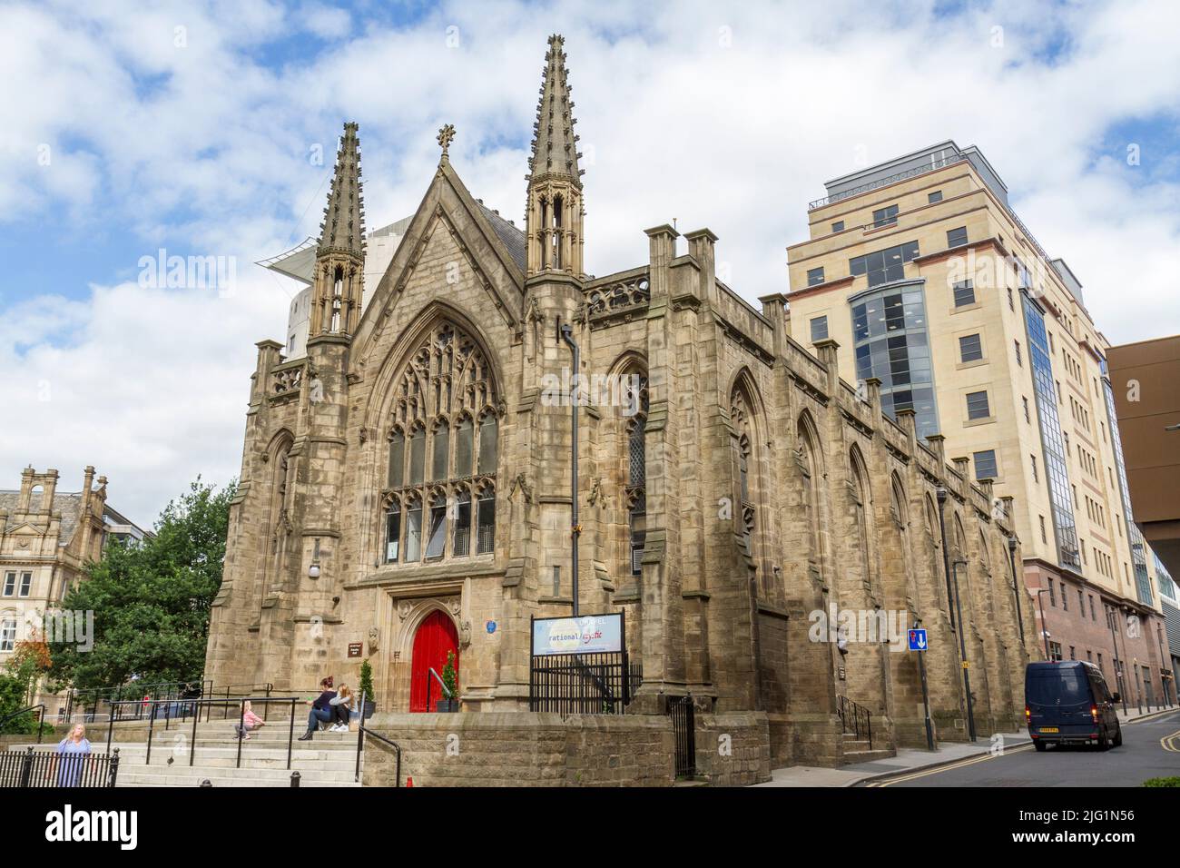 Mill Hill Chapel, City Square, a Unitarian church in Leeds city centre, West Yorkshire, UK. Stock Photo