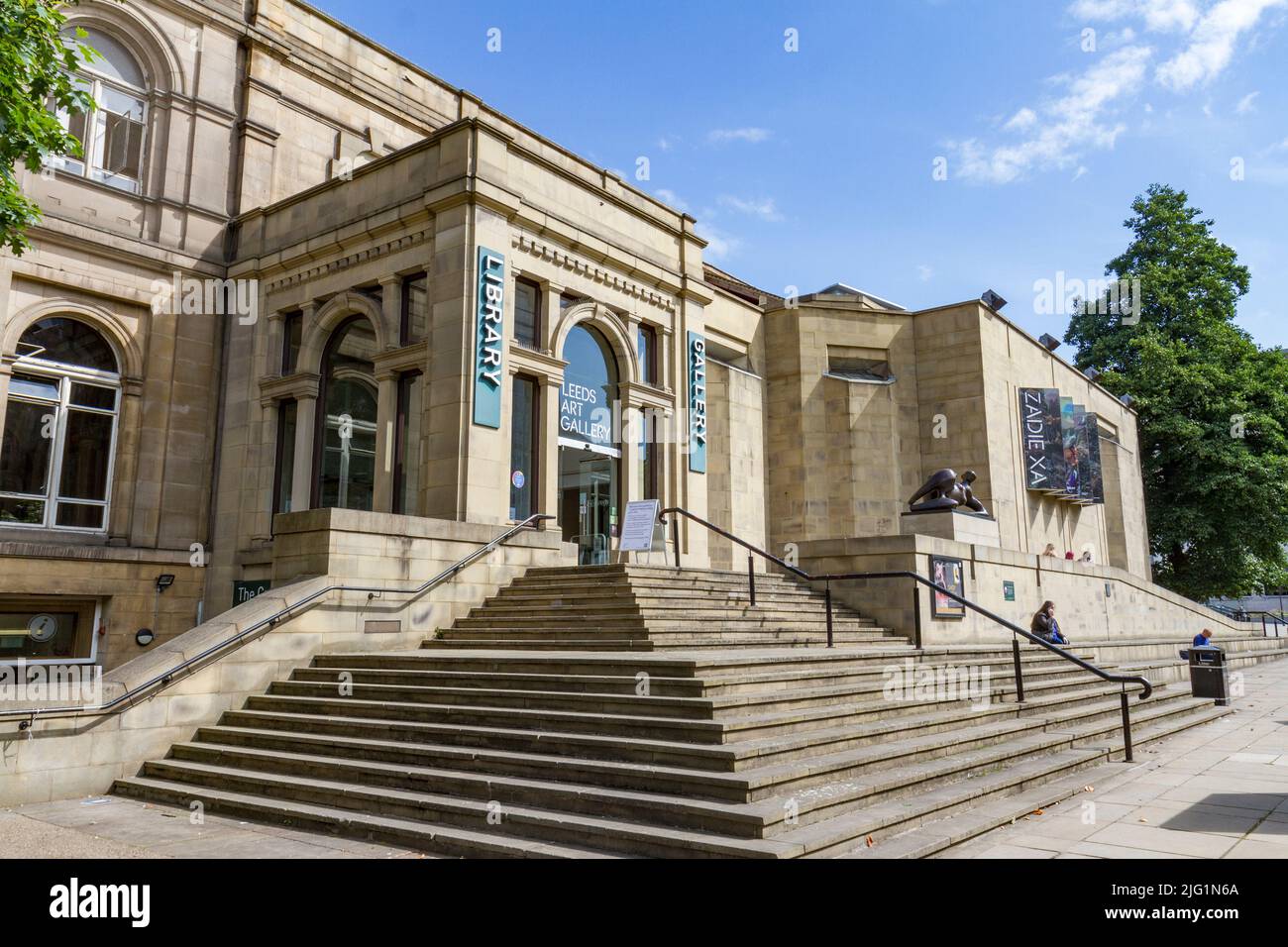Main entrance and staircase to Leeds Art Gallery, Leeds city centre