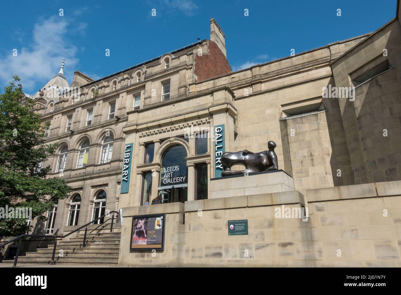 Main entrance and staircase to Leeds Art Gallery, Leeds city centre