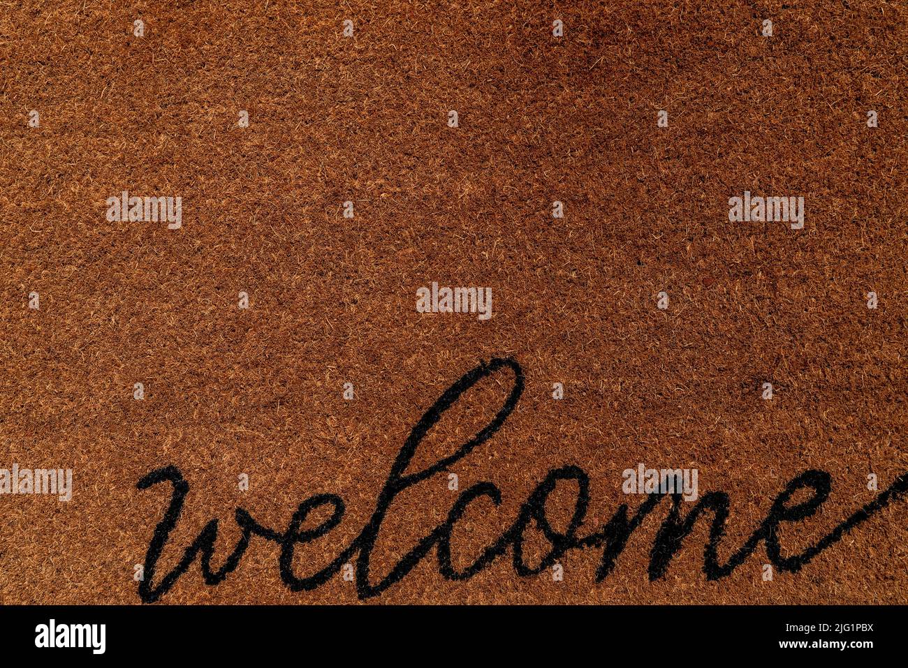 Front door mat made with Coco Coir Stock Photo Alamy