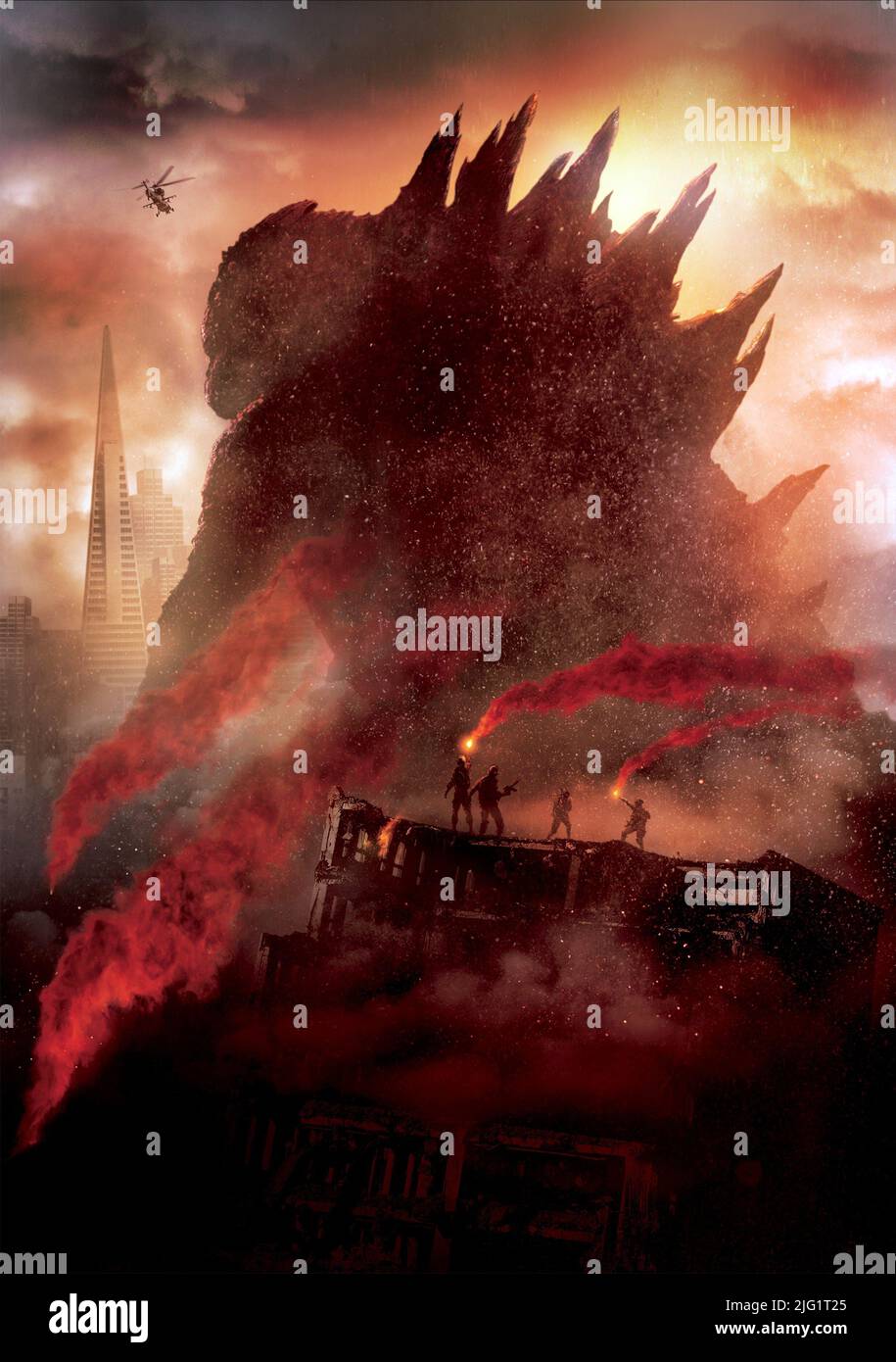 MOVIE POSTER, GODZILLA, 2014 Stock Photo - Alamy, image size:915x1390