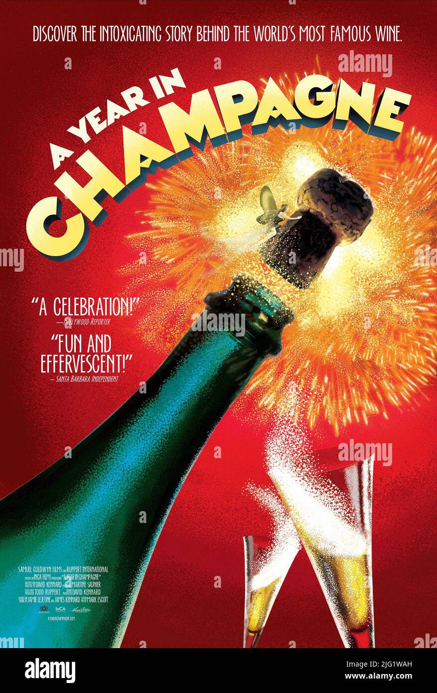 MOVIE POSTER, A YEAR IN CHAMPAGNE, 2014 Stock Photo