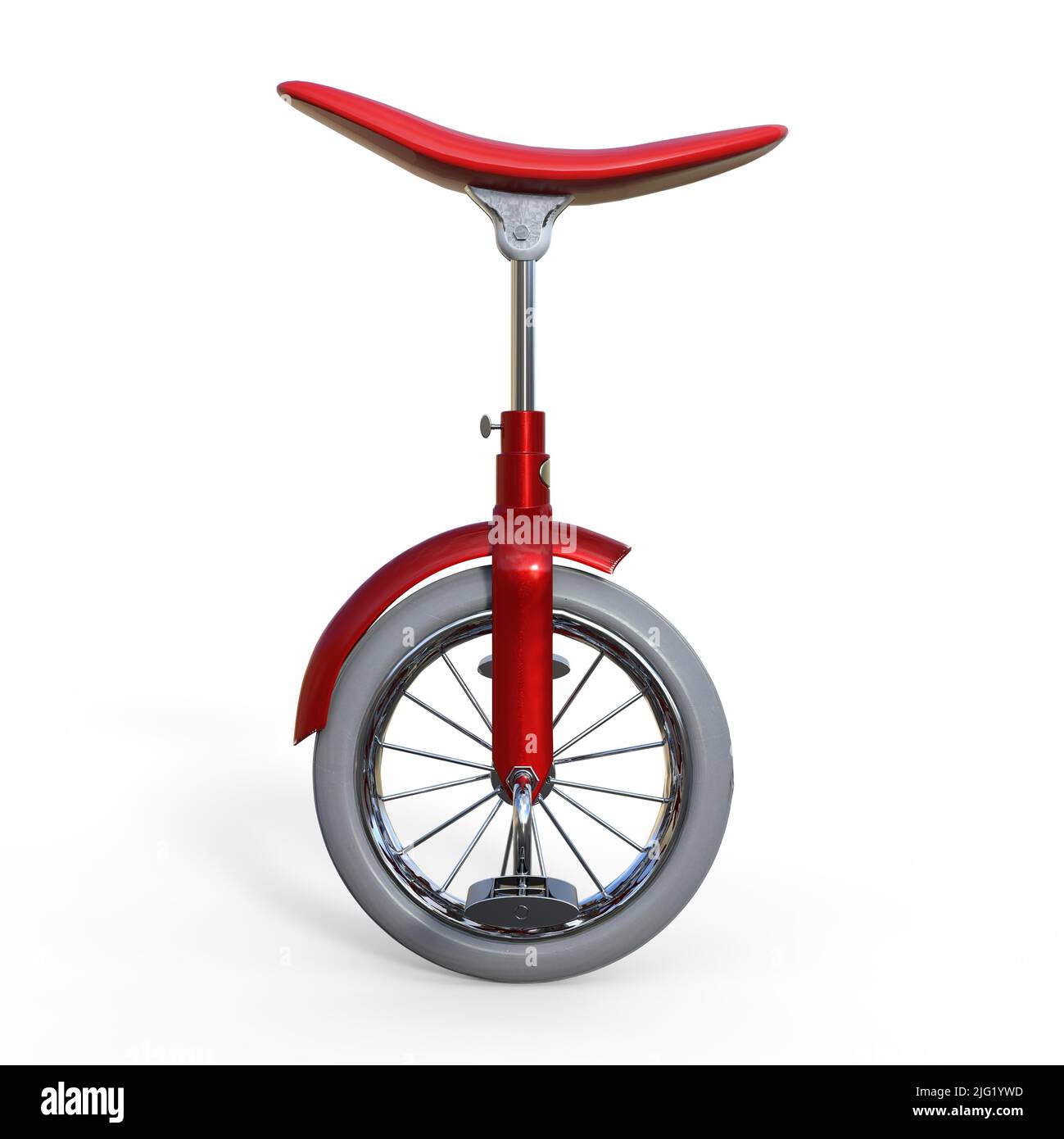 3DIllustration of a unicycle bike over white Stock Photo Alamy