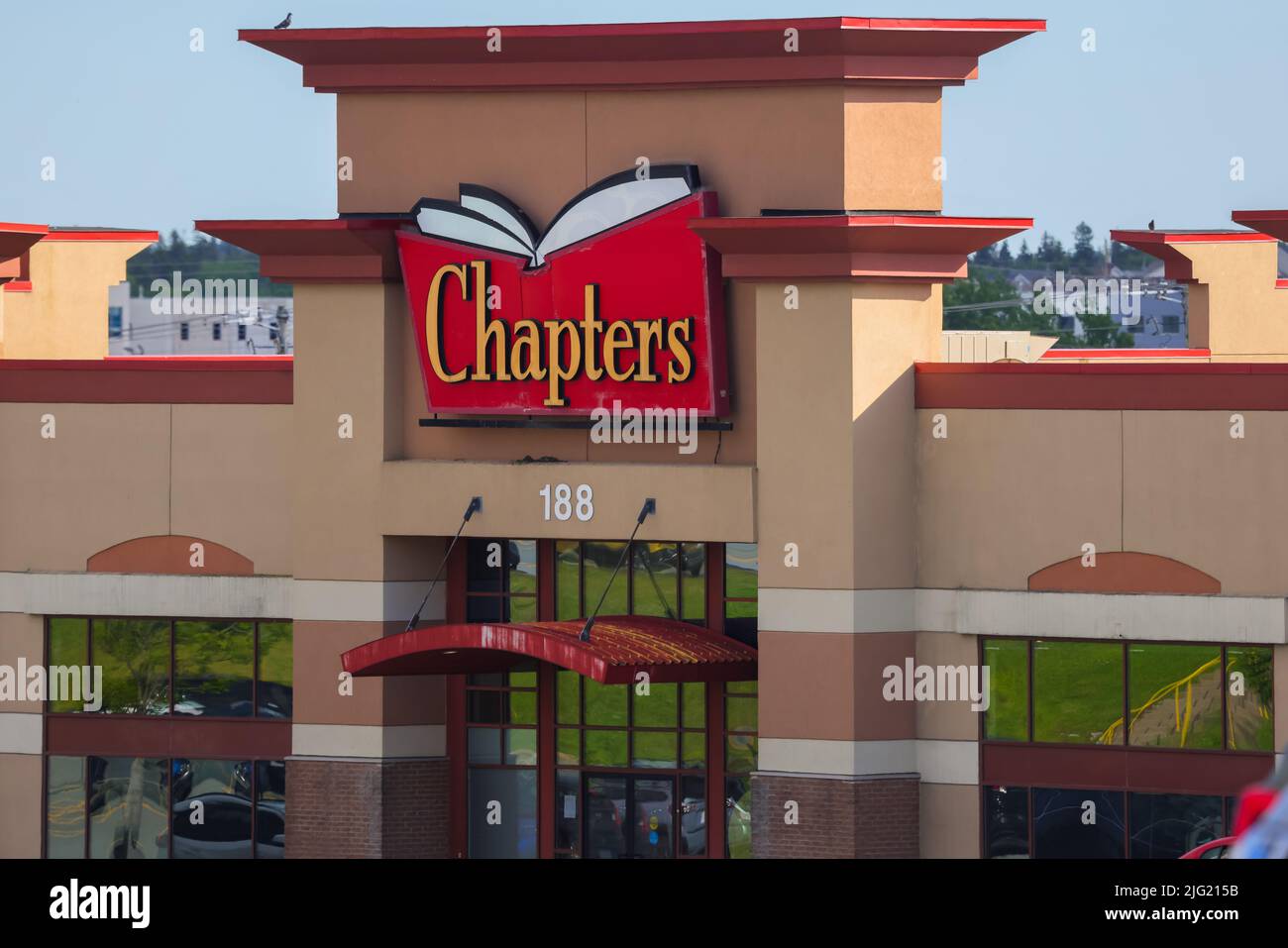 Chapters store front. A Canadian big box bookstore banner owned by Indigo Books and Music. HALIFAX, NOVA SCOTIA, CANADA - JUNE 2022 Stock Photo