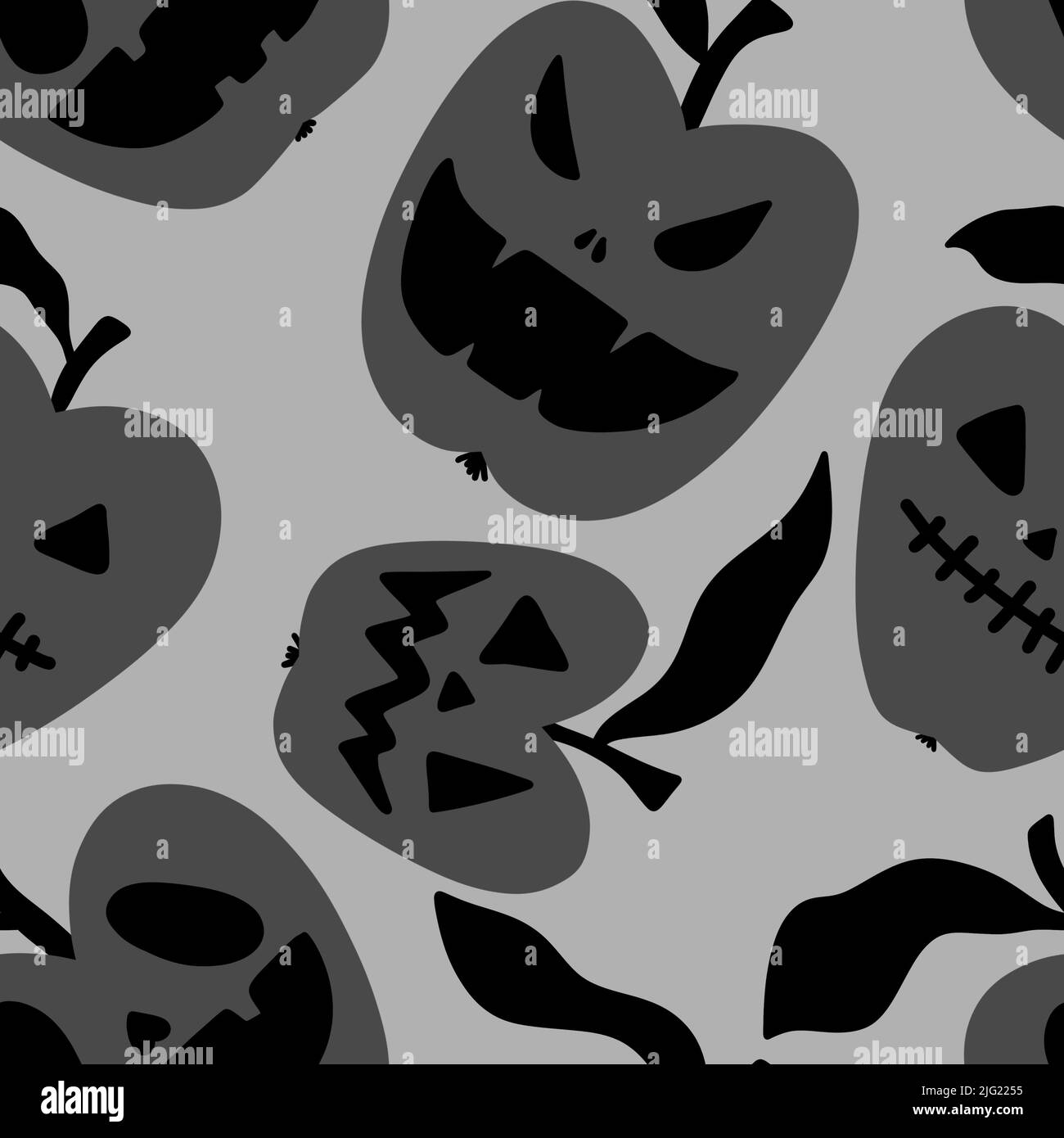 Halloween cartoon angry apple vampire seamless pattern for clothes print and wrapping paper and fabrics and notebooks and kids. High quality photo Stock Photo