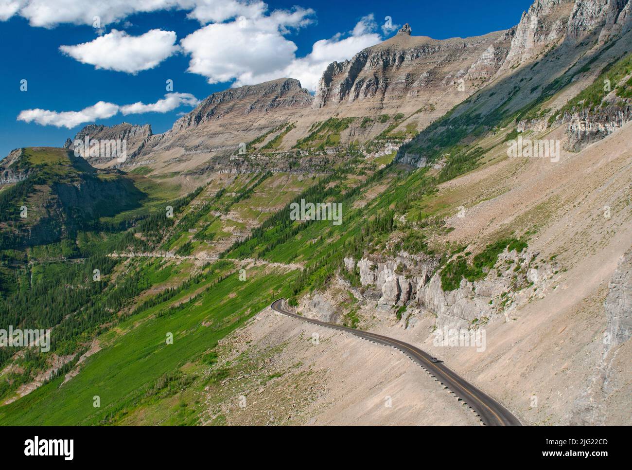 Going-To-The-Sun Road in Glacier National Park, Montana, USA Stock Photo