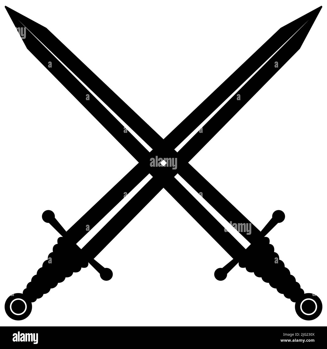 File:Crossed Swords - straight with cross guard.svg - Wikimedia Commons