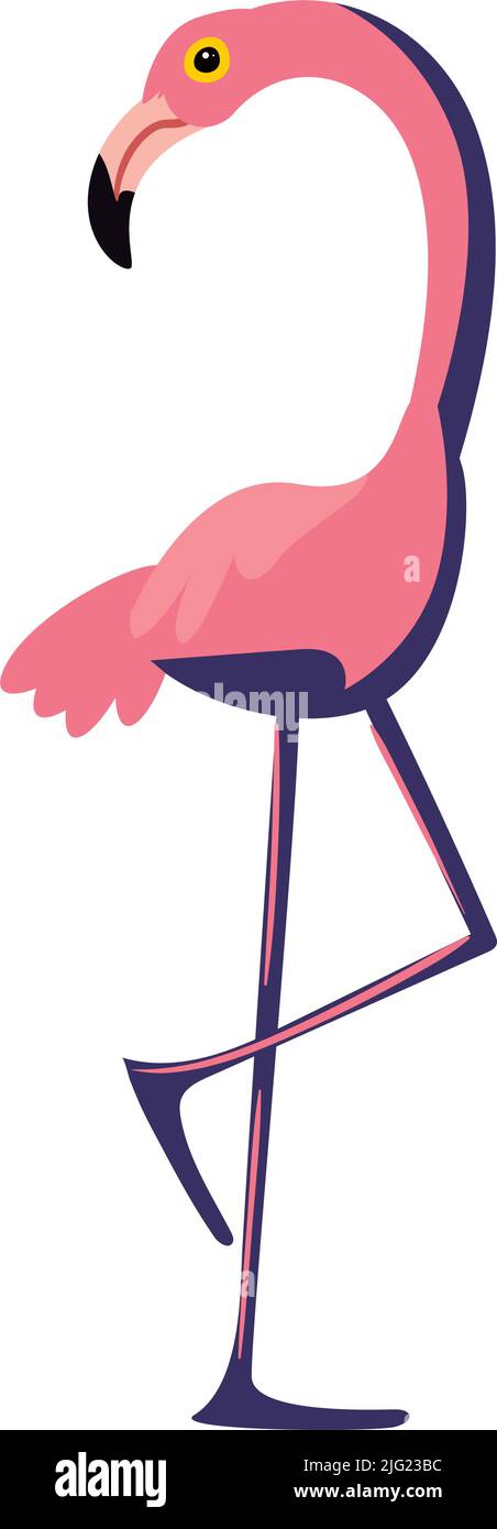 flat pink flamingo Stock Vector Image & Art - Alamy