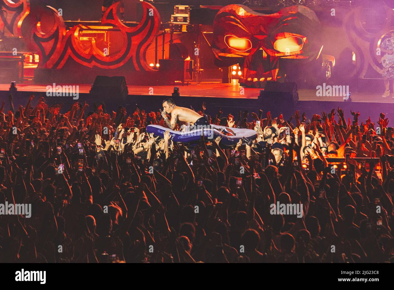 07/07/2022 - Italian rapper SALMO performing live at San Siro Stadium in  Milan, Italy Stock Photo - Alamy
