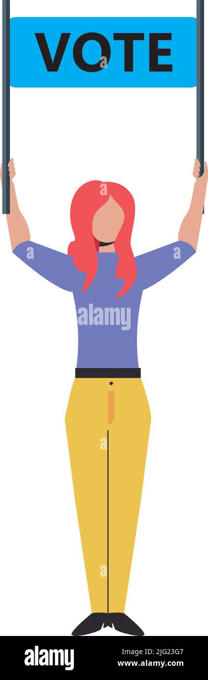 flat woman with vote cartel Stock Vector Image & Art - Alamy